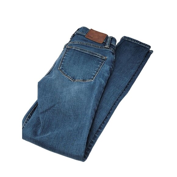 J Crew Denim Blue‎ Jeans Size 24 " Waist Skinny Fit Straight Leg - Picture 1 of 7